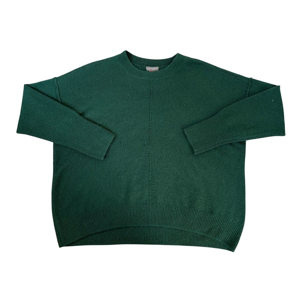 Vince Camuto Dark Green Knit Crewneck Pullover Sweater Womens Size M